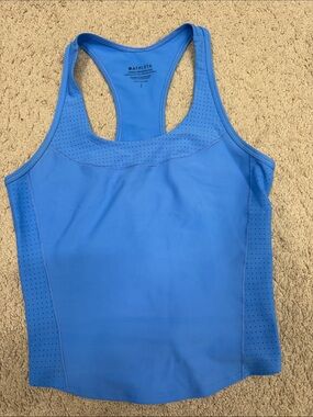 Athleta Bright Blue Perforated Racerback Tank